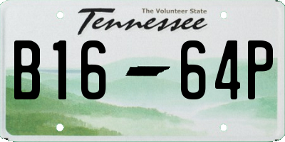 TN license plate B1664P
