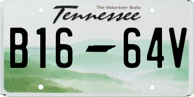 TN license plate B1664V