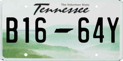 TN license plate B1664Y