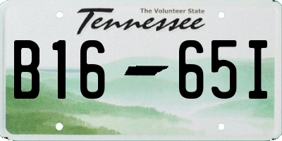 TN license plate B1665I