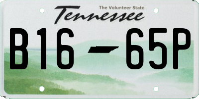 TN license plate B1665P
