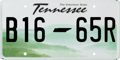 TN license plate B1665R