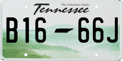 TN license plate B1666J