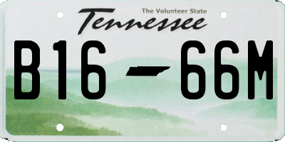 TN license plate B1666M