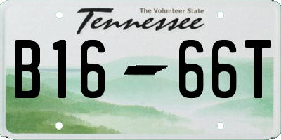 TN license plate B1666T