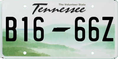 TN license plate B1666Z