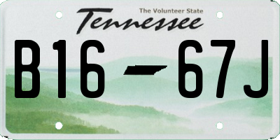 TN license plate B1667J