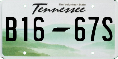 TN license plate B1667S