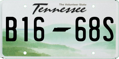 TN license plate B1668S