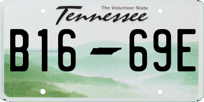 TN license plate B1669E