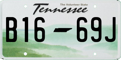 TN license plate B1669J