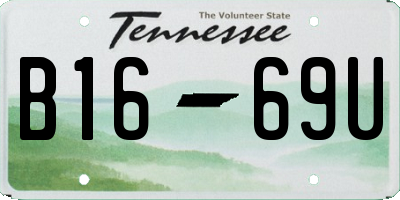 TN license plate B1669U