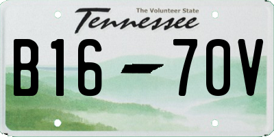 TN license plate B1670V