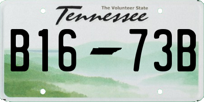 TN license plate B1673B