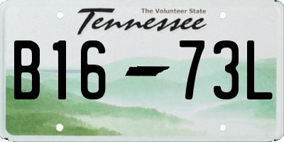 TN license plate B1673L
