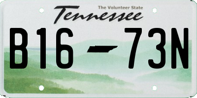 TN license plate B1673N