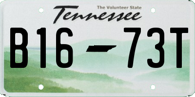 TN license plate B1673T