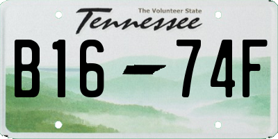 TN license plate B1674F
