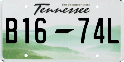 TN license plate B1674L