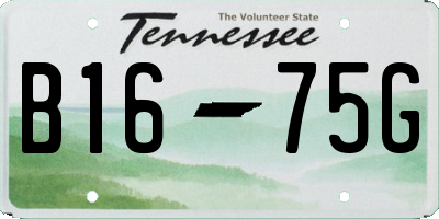 TN license plate B1675G