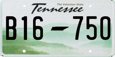 TN license plate B1675O