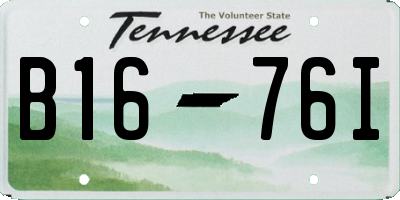 TN license plate B1676I