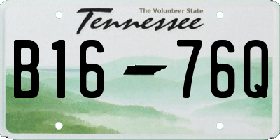 TN license plate B1676Q