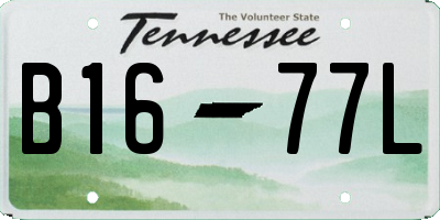 TN license plate B1677L