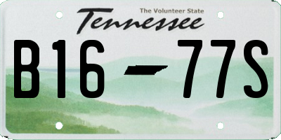 TN license plate B1677S