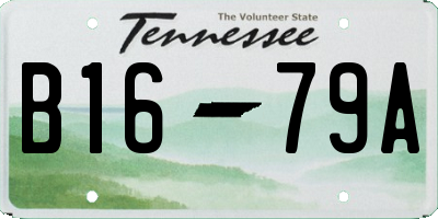 TN license plate B1679A