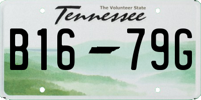 TN license plate B1679G