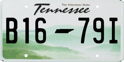 TN license plate B1679I