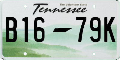 TN license plate B1679K