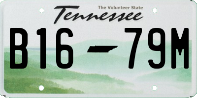 TN license plate B1679M