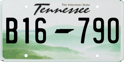 TN license plate B1679O