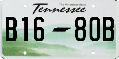 TN license plate B1680B