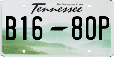 TN license plate B1680P