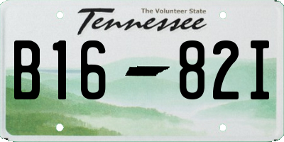 TN license plate B1682I