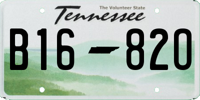 TN license plate B1682O