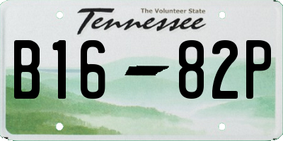 TN license plate B1682P