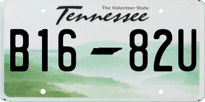 TN license plate B1682U