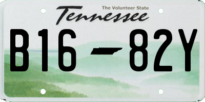 TN license plate B1682Y