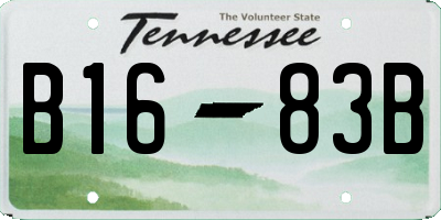 TN license plate B1683B