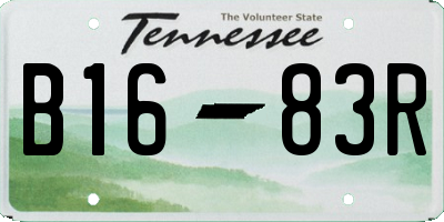 TN license plate B1683R