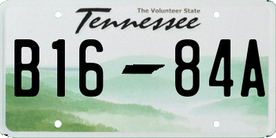 TN license plate B1684A
