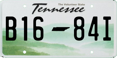 TN license plate B1684I