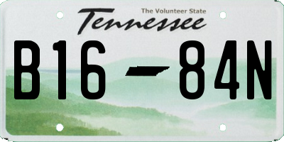 TN license plate B1684N