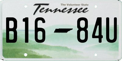 TN license plate B1684U