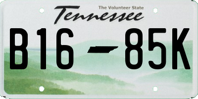 TN license plate B1685K