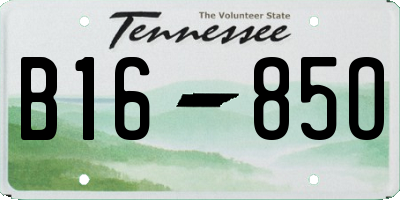 TN license plate B1685O